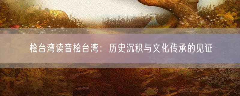 桧台湾读音桧台湾：历史沉积与文化传承的见证